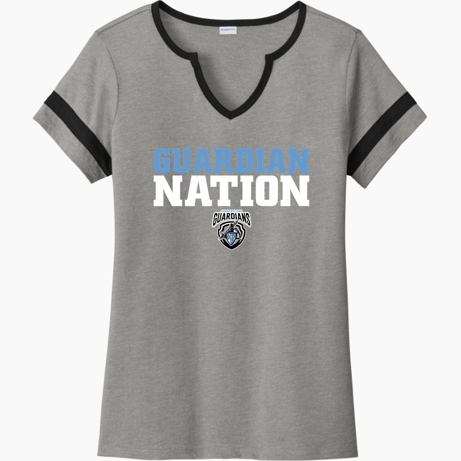 Cornerstone Lutheran Guardians <span class="pdp-name-mascot">Cornerstone Lutheran Guardians</span> Sport-Tek Women's Halftime Notch-Neck Short-Sleeve T-Shirt