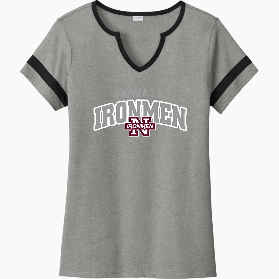 NOWATA HIGH SCHOOL IRONMEN <span class="pdp-name-mascot">NOWATA IRONMEN</span> Sport-Tek Women's Halftime Notch-Neck Short-Sleeve T-Shirt