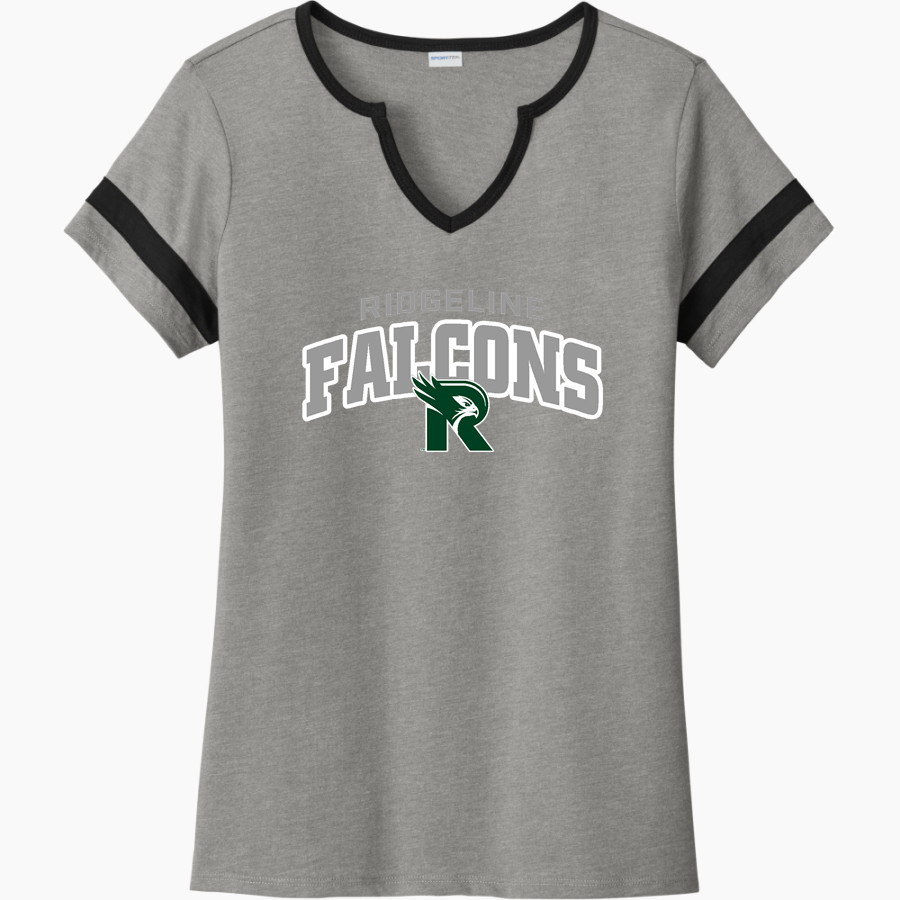 RIDGELINE FALCONS <span class="pdp-name-mascot">RIDGELINE HIGH SCHOOL FALCONS</span> Sport-Tek Women's Halftime Notch-Neck Short-Sleeve T-Shirt
