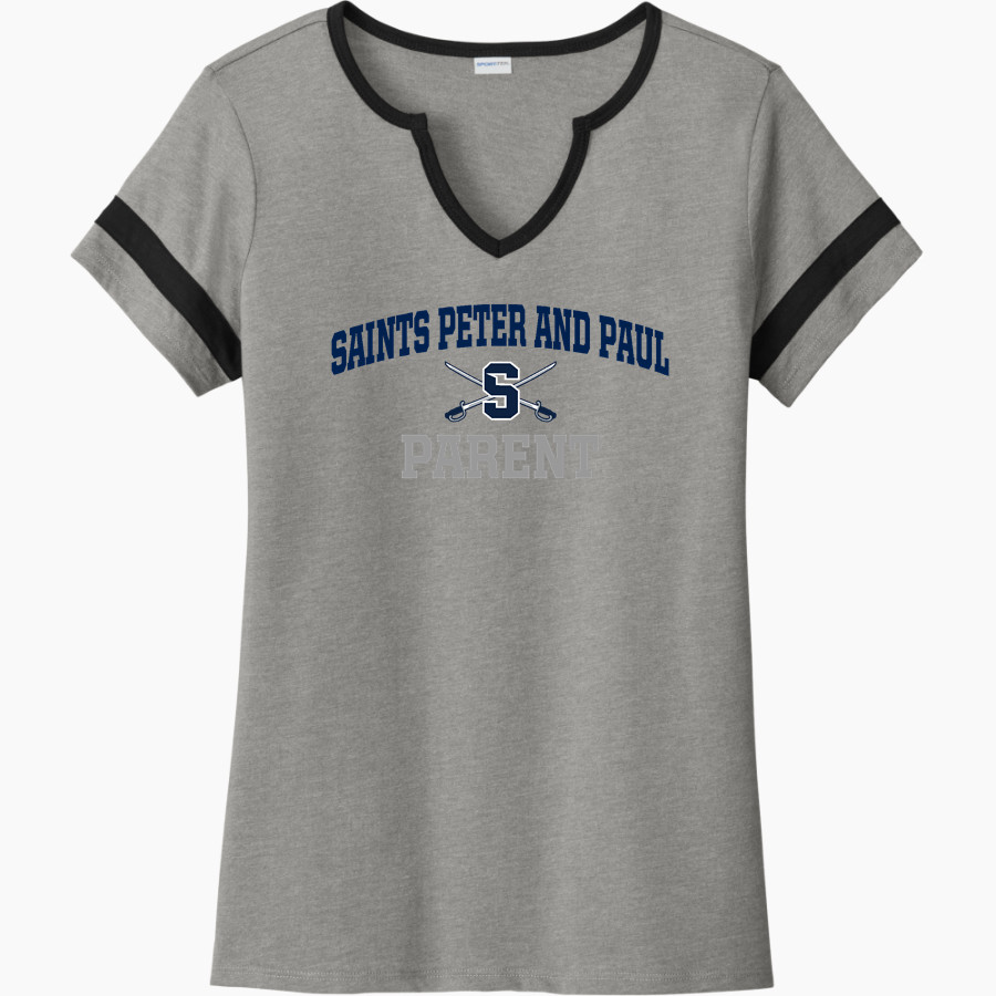 Saints Peter and Paul Sabres <span class="pdp-name-mascot">Saints Peter and Paul Sabres</span> Sport-Tek Women's Halftime Notch-Neck Short-Sleeve T-Shirt
