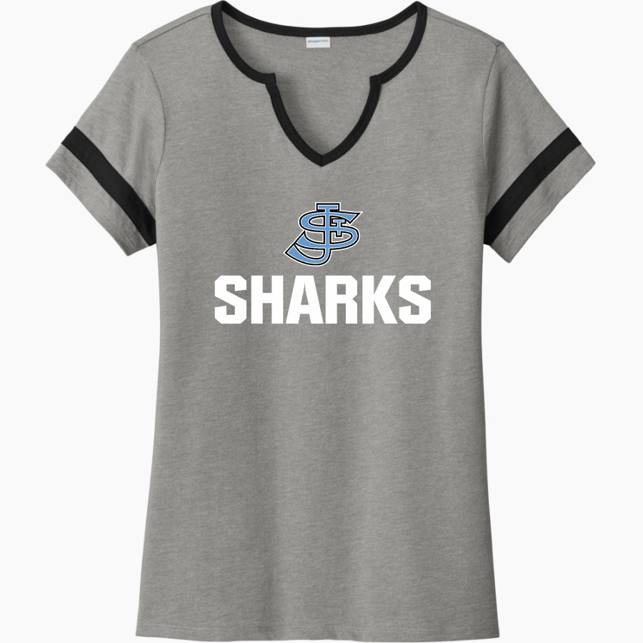 St. James Sharks <span class="pdp-name-mascot">St. James Sharks</span> Sport-Tek Women's Halftime Notch-Neck Short-Sleeve T-Shirt