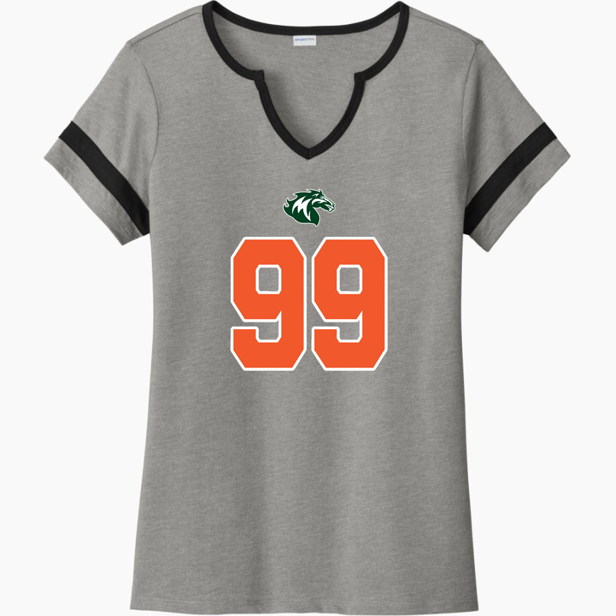 Mid-Atlantic Christian University Mustangs <span class="pdp-name-mascot">Mid Atlantic Christian University Mustangs</span> Sport-Tek Women's Halftime Notch-Neck Short-Sleeve T-Shirt