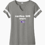 Spring Hill Badgers <span class="pdp-name-mascot">Spring Hill Badgers</span> Sport-Tek Women's Halftime Notch-Neck Short-Sleeve T-Shirt Front Thumbnail