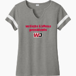 Washington & Jefferson Presidents <span class="pdp-name-mascot">Washington & Jefferson</span> Sport-Tek Women's Halftime Notch-Neck Short-Sleeve T-Shirt Front Thumbnail