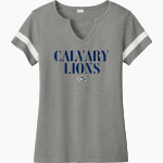 Calvary Lions <span class="pdp-name-mascot">Calvary Lions</span> Sport-Tek Women's Halftime Notch-Neck Short-Sleeve T-Shirt Front Thumbnail