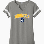 William L Callahan Broncos Sport-Tek Women's Halftime Notch-Neck Short-Sleeve T-Shirt Front Thumbnail
