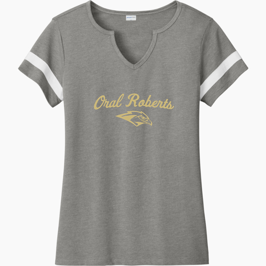 Oral Roberts Golden Eagles Sport-Tek Women's Halftime Notch-Neck Short-Sleeve T-Shirt