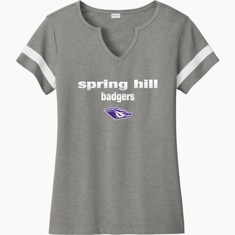 Spring Hill Badgers <span class="pdp-name-mascot">Spring Hill Badgers</span> Sport-Tek Women's Halftime Notch-Neck Short-Sleeve T-Shirt