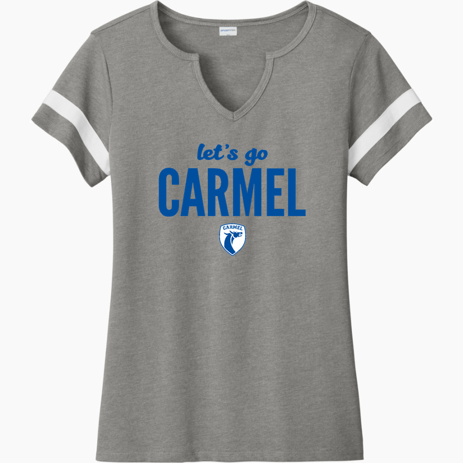 Carmel Greyhounds Greyhounds <span class="pdp-name-mascot">Carmel Greyhounds</span> Sport-Tek Women's Halftime Notch-Neck Short-Sleeve T-Shirt