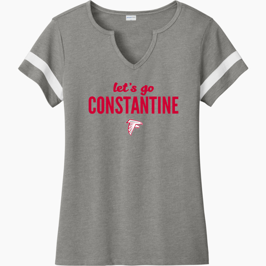 CONSTANTINE HIGH SCHOOL FALCONS <span class="pdp-name-mascot">CONSTANTINE FALCONS</span> Sport-Tek Women's Halftime Notch-Neck Short-Sleeve T-Shirt