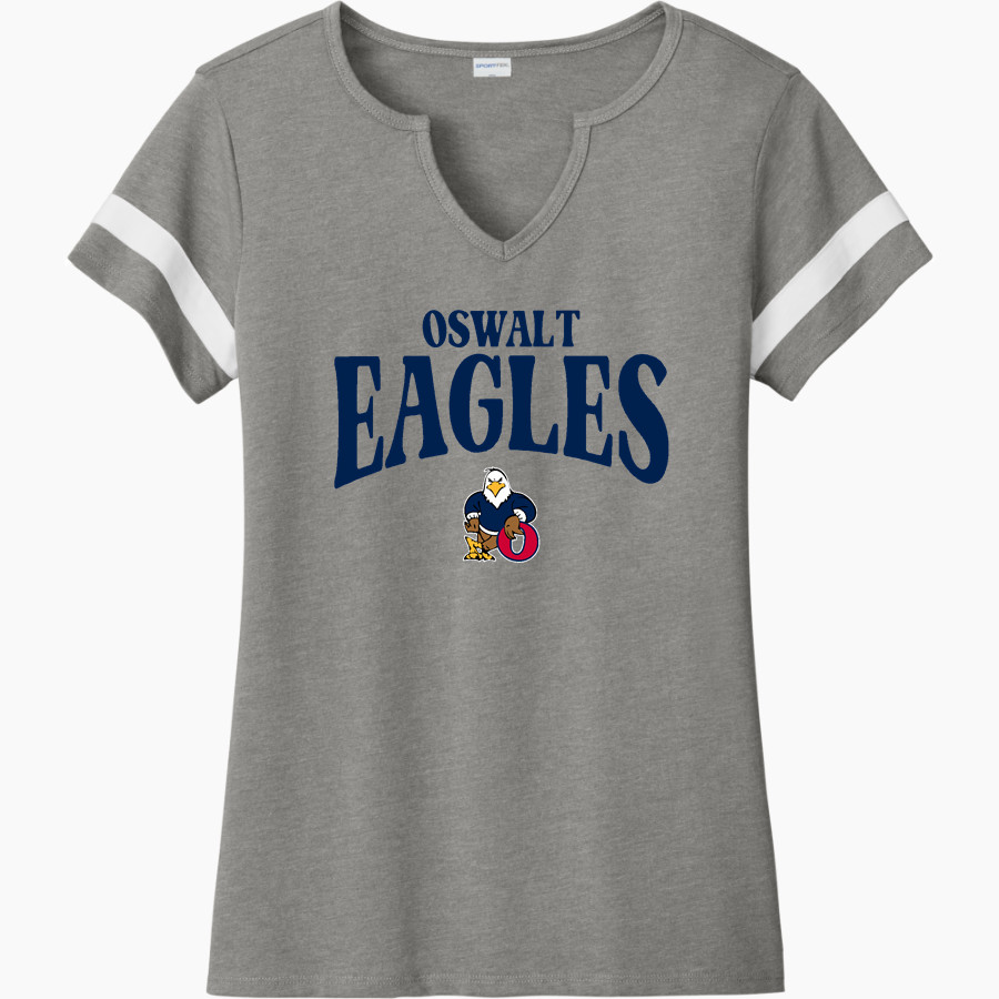 Oswalt Eagles <span class="pdp-name-mascot">Oswalt Academy Eagles</span> Sport-Tek Women's Halftime Notch-Neck Short-Sleeve T-Shirt