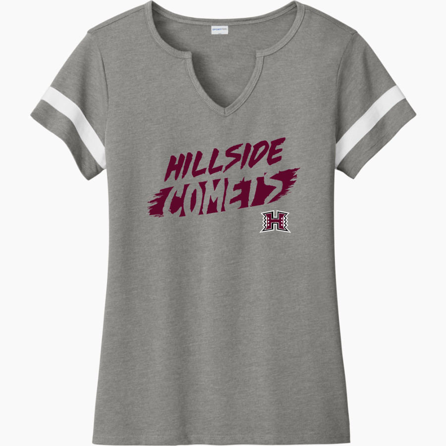 HILLSIDE HIGH SCHOOL COMETS <span class="pdp-name-mascot">HILLSIDE COMETS</span> Sport-Tek Women's Halftime Notch-Neck Short-Sleeve T-Shirt