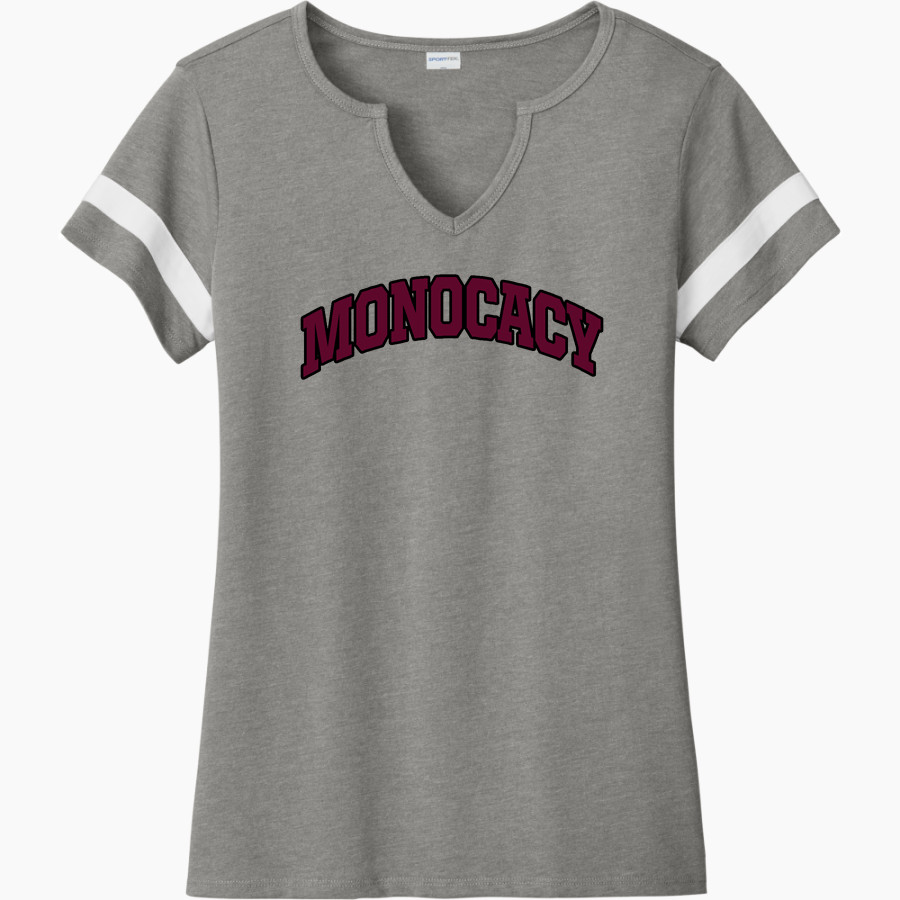 Monocacy Mustangs <span class="pdp-name-mascot">Monocacy Middle School Mustangs</span> Sport-Tek Women's Halftime Notch-Neck Short-Sleeve T-Shirt