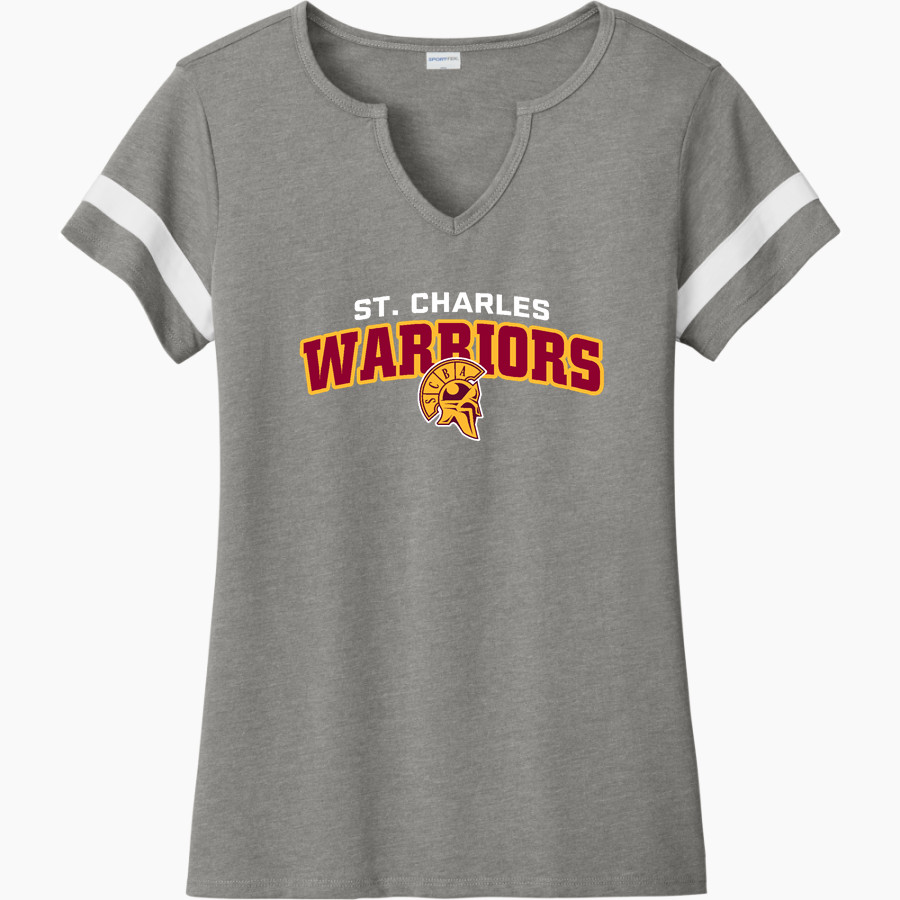 St. Charles Warriors <span class="pdp-name-mascot">St Charles Borromeo Warriors</span> Sport-Tek Women's Halftime Notch-Neck Short-Sleeve T-Shirt