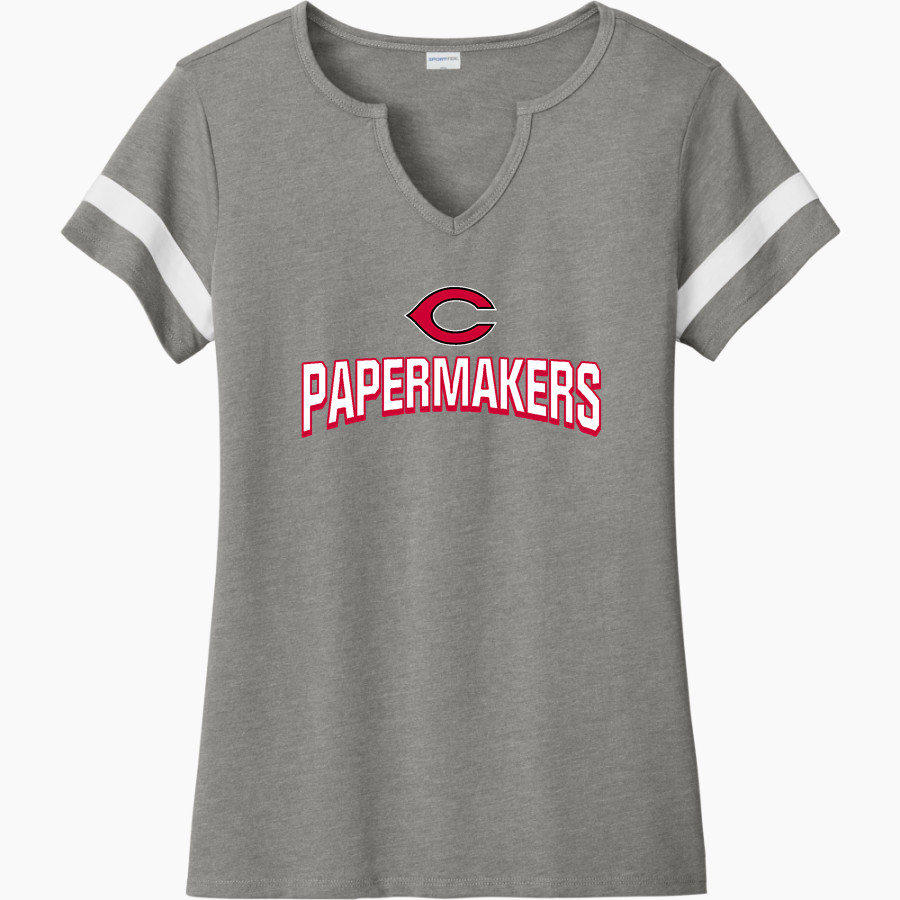 CAMAS PAPERMAKERS The Official Online Store <span class="pdp-name-mascot">CAMAS PAPERMAKERS</span> Sport-Tek Women's Halftime Notch-Neck Short-Sleeve T-Shirt