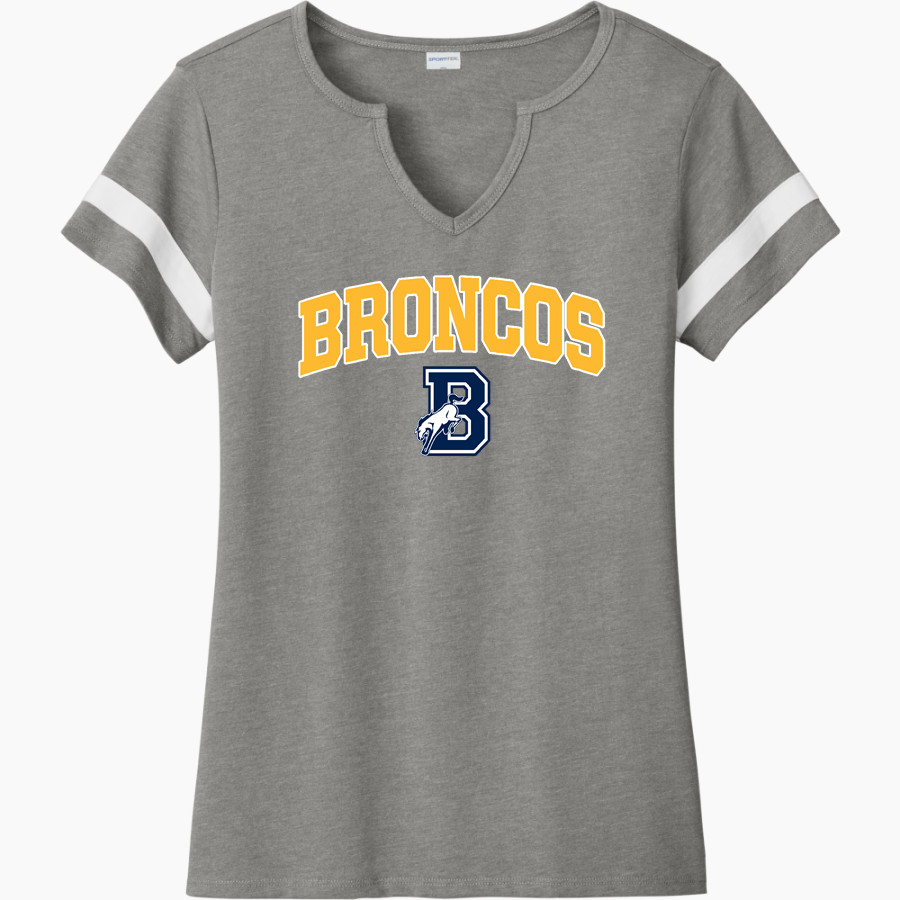 William L Callahan Broncos Sport-Tek Women's Halftime Notch-Neck Short-Sleeve T-Shirt