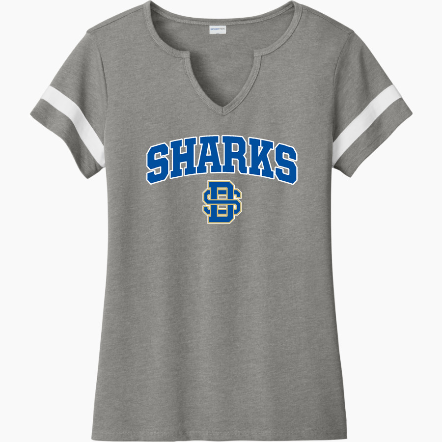 Divine Savior Academy Sharks Sport-Tek Women's Halftime Notch-Neck Short-Sleeve T-Shirt