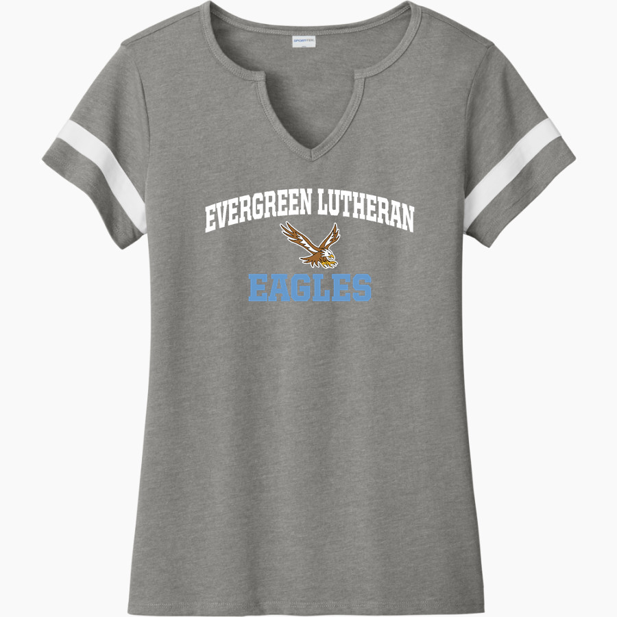 Evergreen Lutheran Eagles Sport-Tek Women's Halftime Notch-Neck Short-Sleeve T-Shirt