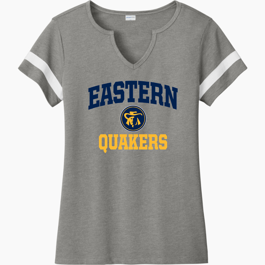 EASTERN HIGH SCHOOL QUAKERS <span class="pdp-name-mascot">EASTERN QUAKERS</span> Sport-Tek Women's Halftime Notch-Neck Short-Sleeve T-Shirt