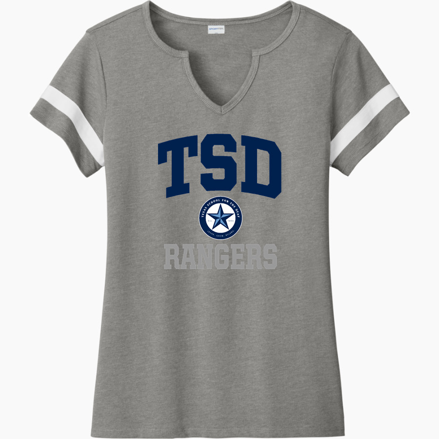 Texas School for the Deaf Sport-Tek Women's Halftime Notch-Neck Short-Sleeve T-Shirt