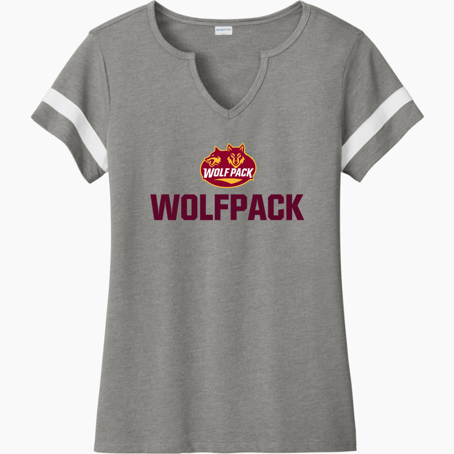 Oak Hills Christian College Wolfpack Sport-Tek Women's Halftime Notch-Neck Short-Sleeve T-Shirt