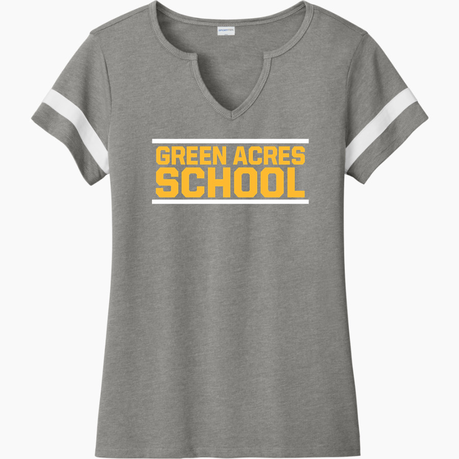 Green Acres Grizzlies <span class="pdp-name-mascot">Green Acres School Grizzlies</span> Sport-Tek Women's Halftime Notch-Neck Short-Sleeve T-Shirt