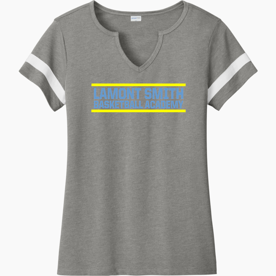 Lamont Smith Basketball Academy Lamont Smith Sport-Tek Women's Halftime Notch-Neck Short-Sleeve T-Shirt