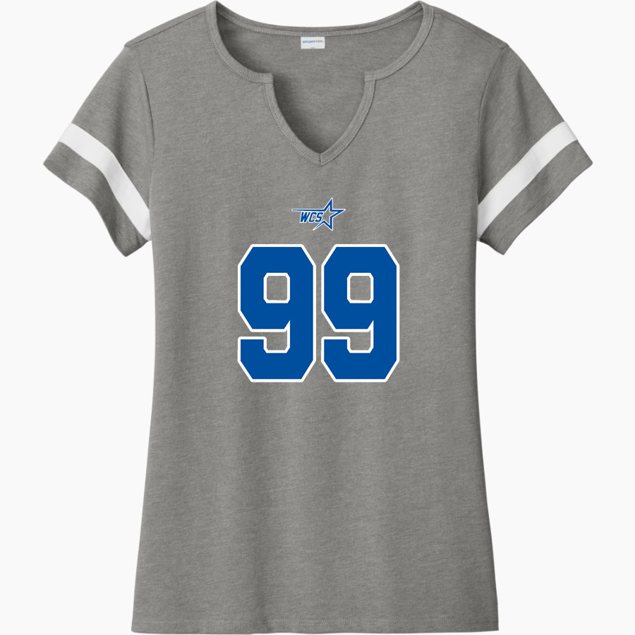 Wichita Christian Stars <span class="pdp-name-mascot">Wichita Christian Stars</span> Sport-Tek Women's Halftime Notch-Neck Short-Sleeve T-Shirt