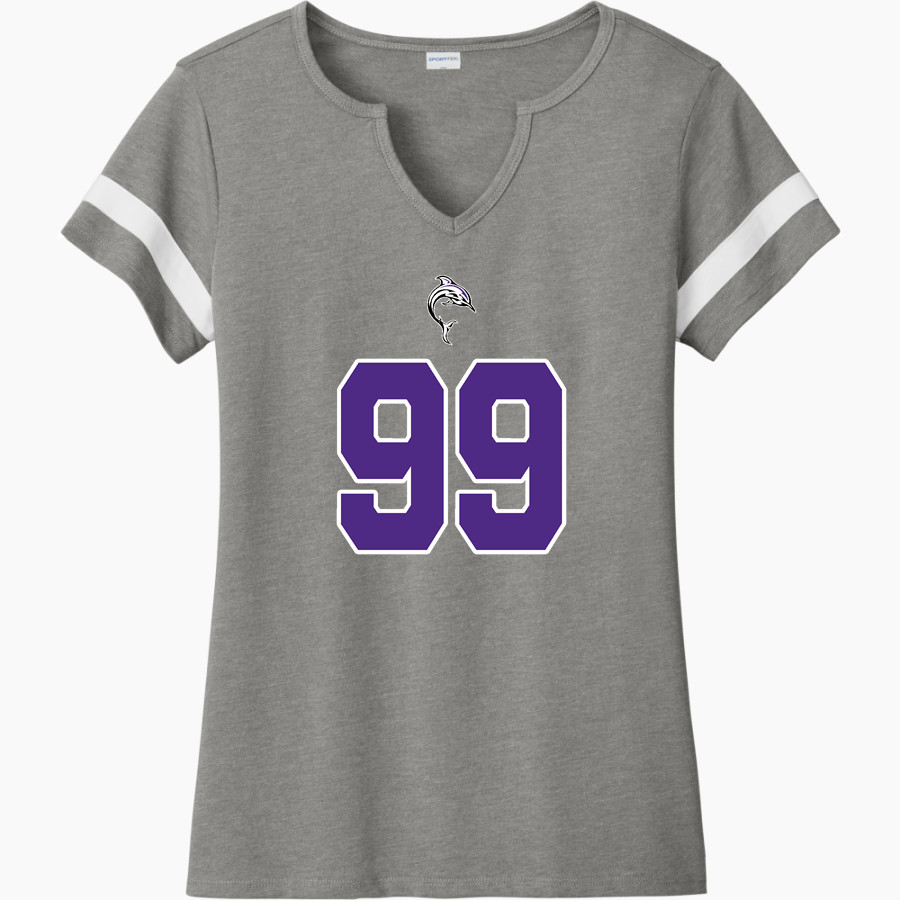 Bergman Dolphins Sport-Tek Women's Halftime Notch-Neck Short-Sleeve T-Shirt