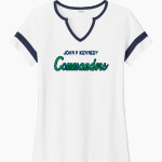 JOHN F KENNEDY HIGH SCHOOL COMMANDERS <span class="pdp-name-mascot">JOHN F KENNEDY COMMANDERS</span> Sport-Tek Women's Halftime Notch-Neck Short-Sleeve T-Shirt Front Thumbnail
