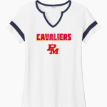 PURCELL MARIAN CAVALIERS official sideline store Sport-Tek Women's Halftime Notch-Neck Short-Sleeve T-Shirt Front Thumbnail