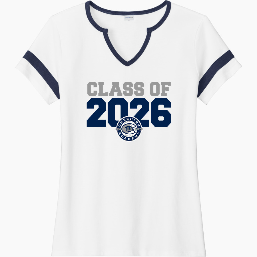 Official Online Store <span class="pdp-name-mascot">Cheshire Academy</span> Sport-Tek Women's Halftime Notch-Neck Short-Sleeve T-Shirt