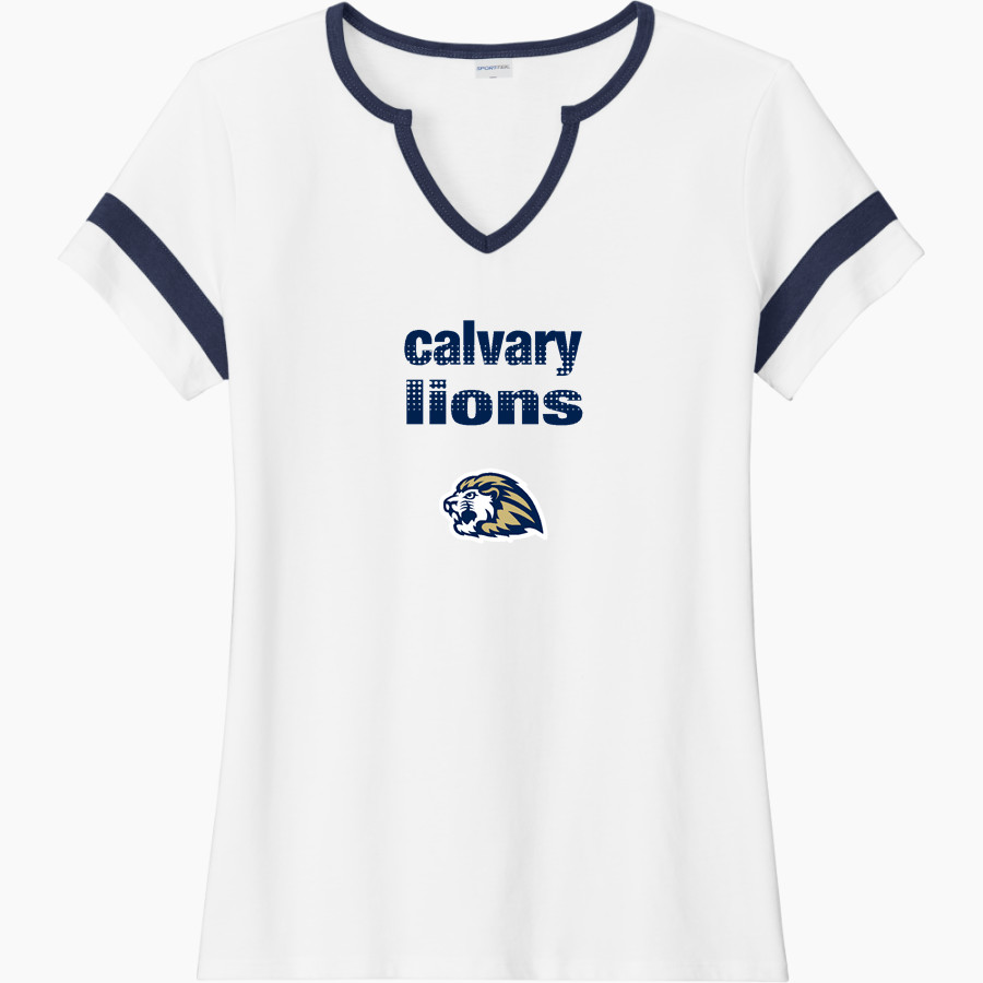 Calvary Lions Sport-Tek Women's Halftime Notch-Neck Short-Sleeve T-Shirt