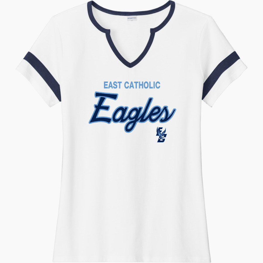 EAST CATHOLIC EAGLES ONLINE STORE <span class="pdp-name-mascot">EAST EAGLES</span> Sport-Tek Women's Halftime Notch-Neck Short-Sleeve T-Shirt