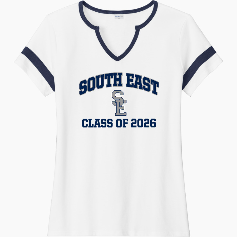 SOUTH EAST HIGH SCHOOL JAGUARS <span class="pdp-name-mascot">SOUTH EAST JAGUARS</span> Sport-Tek Women's Halftime Notch-Neck Short-Sleeve T-Shirt