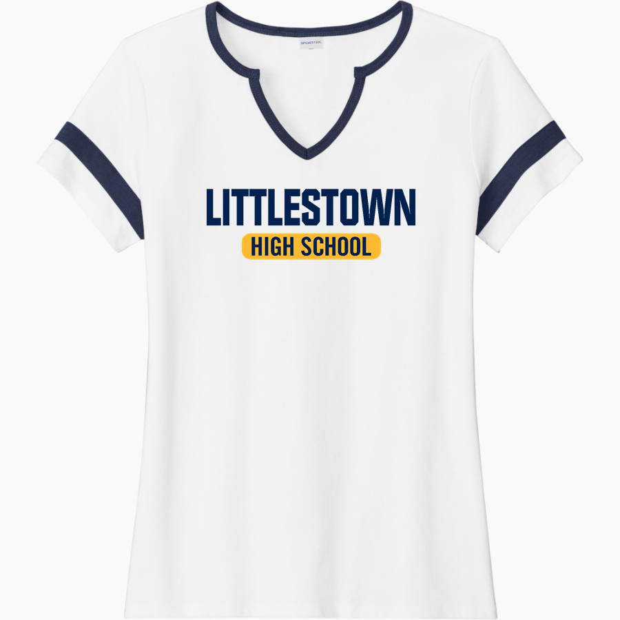 LITTLESTOWN HIGH SCHOOL THUNDERBOLTS Sport-Tek Women's Halftime Notch-Neck Short-Sleeve T-Shirt