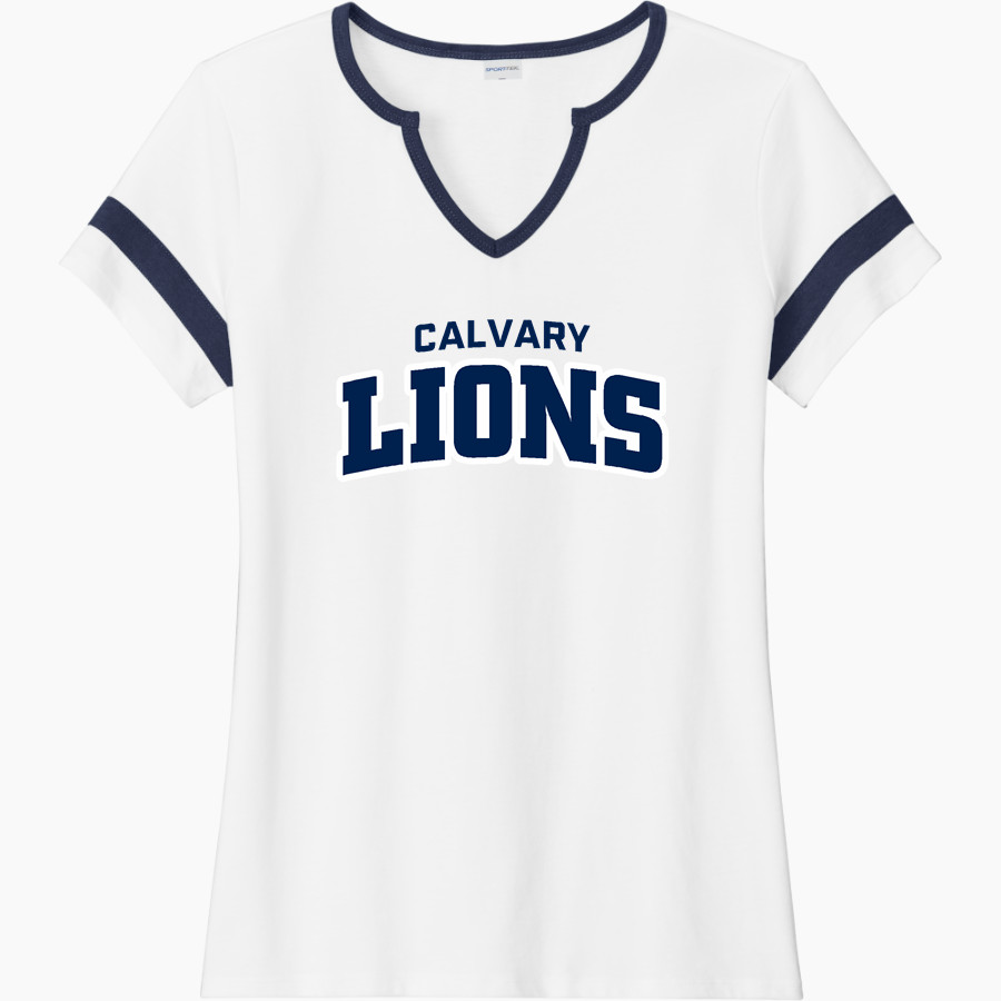 Calvary Lions Sport-Tek Women's Halftime Notch-Neck Short-Sleeve T-Shirt