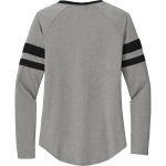 AFCA <span class="pdp-name-mascot">Afca Texas</span> Sport-Tek Women's Halftime Stripe Long-Sleeve V-Neck T-Shirt Back Thumbnail