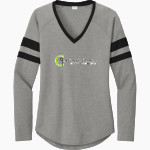 Catholic Charities of Eastern WA Catholic Charities Sport-Tek Women's Halftime Stripe Long-Sleeve V-Neck T-Shirt Front Thumbnail
