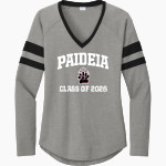 Paideia High Bears <span class="pdp-name-mascot">Paideia High School Bears</span> Sport-Tek Women's Halftime Stripe Long-Sleeve V-Neck T-Shirt Front Thumbnail