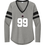 Paideia High Bears <span class="pdp-name-mascot">Paideia High School Bears</span> Sport-Tek Women's Halftime Stripe Long-Sleeve V-Neck T-Shirt Front Thumbnail