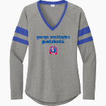 Washington Patriots <span class="pdp-name-mascot">George Washington Middle School Patriots</span> Sport-Tek Women's Halftime Stripe Long-Sleeve V-Neck T-Shirt Front Thumbnail