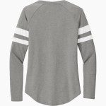 Holy Trinity Hawks <span class="pdp-name-mascot">Holy Trinity Hawks</span> Sport-Tek Women's Halftime Stripe Long-Sleeve V-Neck T-Shirt Back Thumbnail