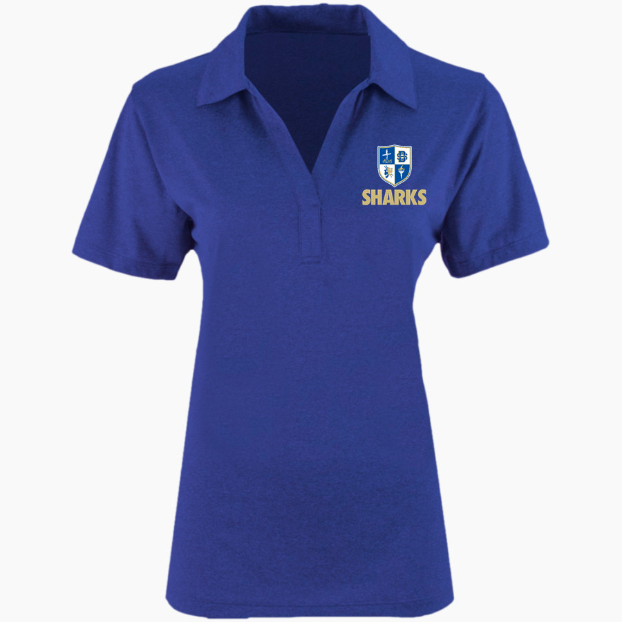 Divine Savior Academy Sharks Sport-Tek Women's Heather Contender Polo