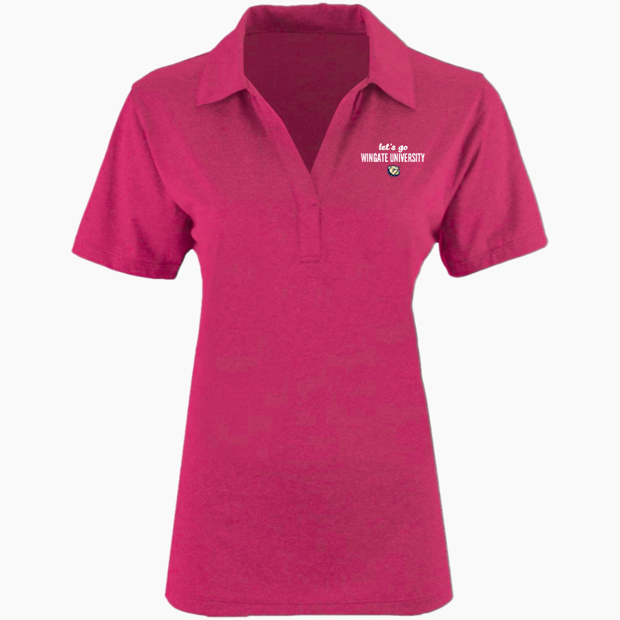 Wingate University Bulldogs Sport-Tek Women's Heather Contender Polo