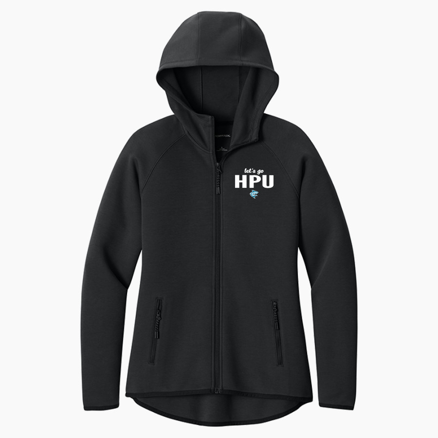 Hawaii Pacific University Online Store <span class="pdp-name-mascot">Hawaii Pacific University Sharks</span> Sport-Tek Women's Contrast Full-Zip Hoodie