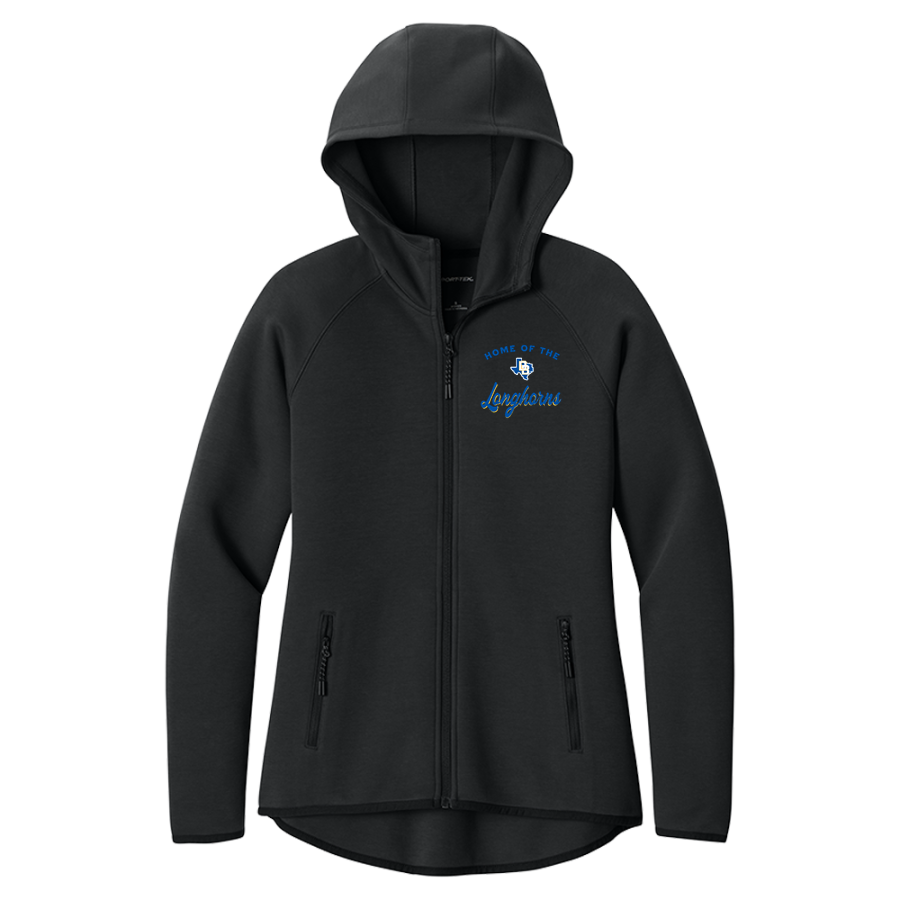 DIME BOX HIGH SCHOOL LONGHORNS <span class="pdp-name-mascot">DIME BOX LONGHORNS</span> Sport-Tek Women's Contrast Full-Zip Hoodie