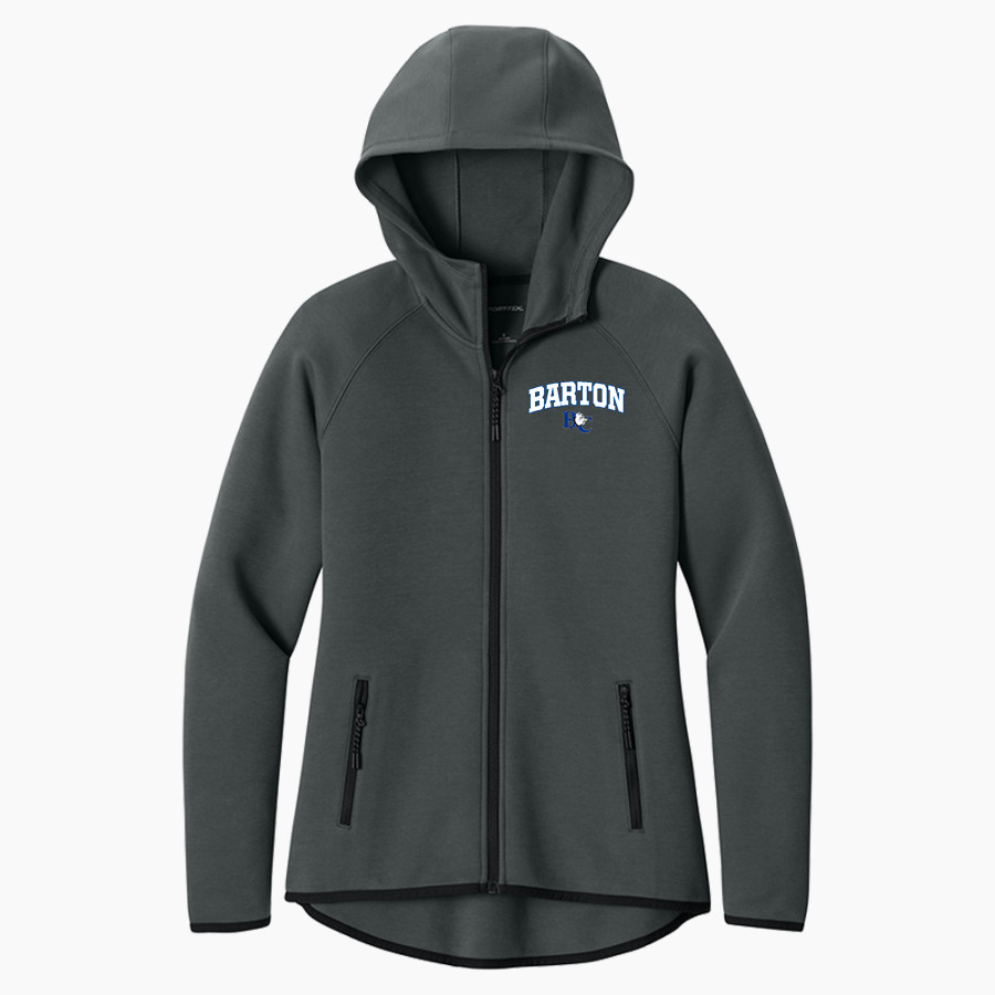 Barton College Official Store of the Bulldogs <span class="pdp-name-mascot">Barton Bulldogs</span> Sport-Tek Women's Contrast Full-Zip Hoodie