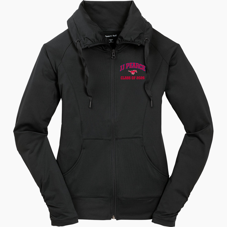 JJ PEARCE HIGH SCHOOL MUSTANGS Sport-Tek Women's Sport-Wick Stretch Full-Zip Jacket