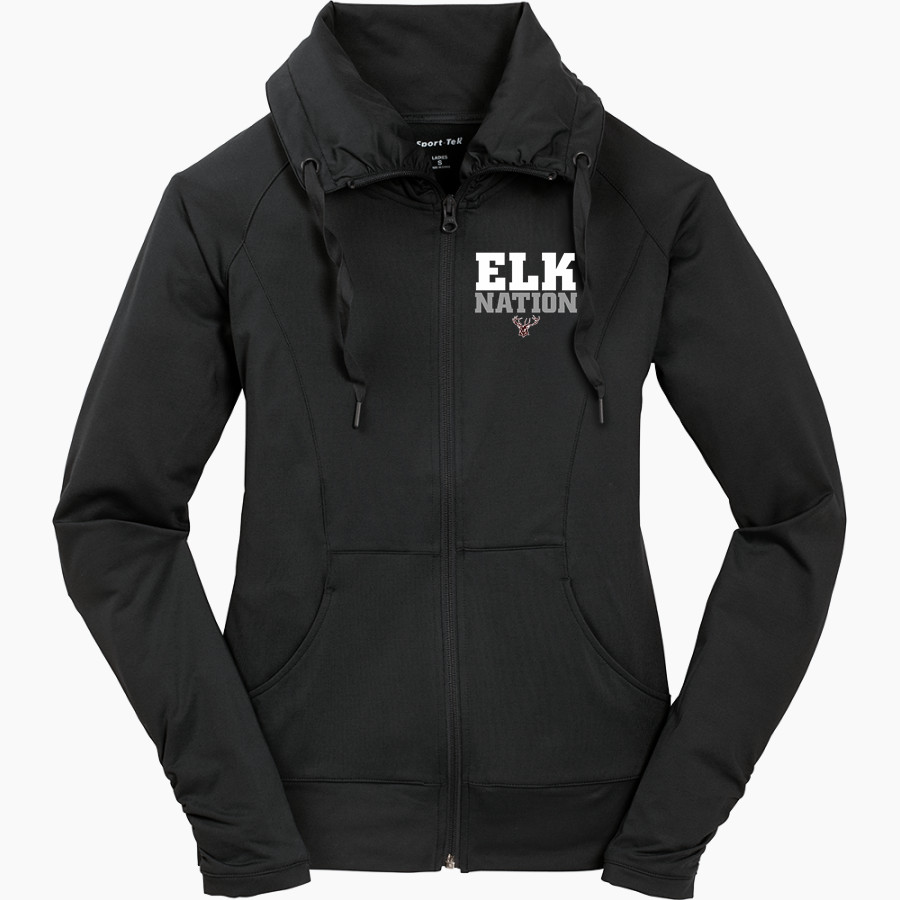 Elk City Elks <span class="pdp-name-mascot">Elk City Elks</span> Sport-Tek Women's Sport-Wick Stretch Full-Zip Jacket